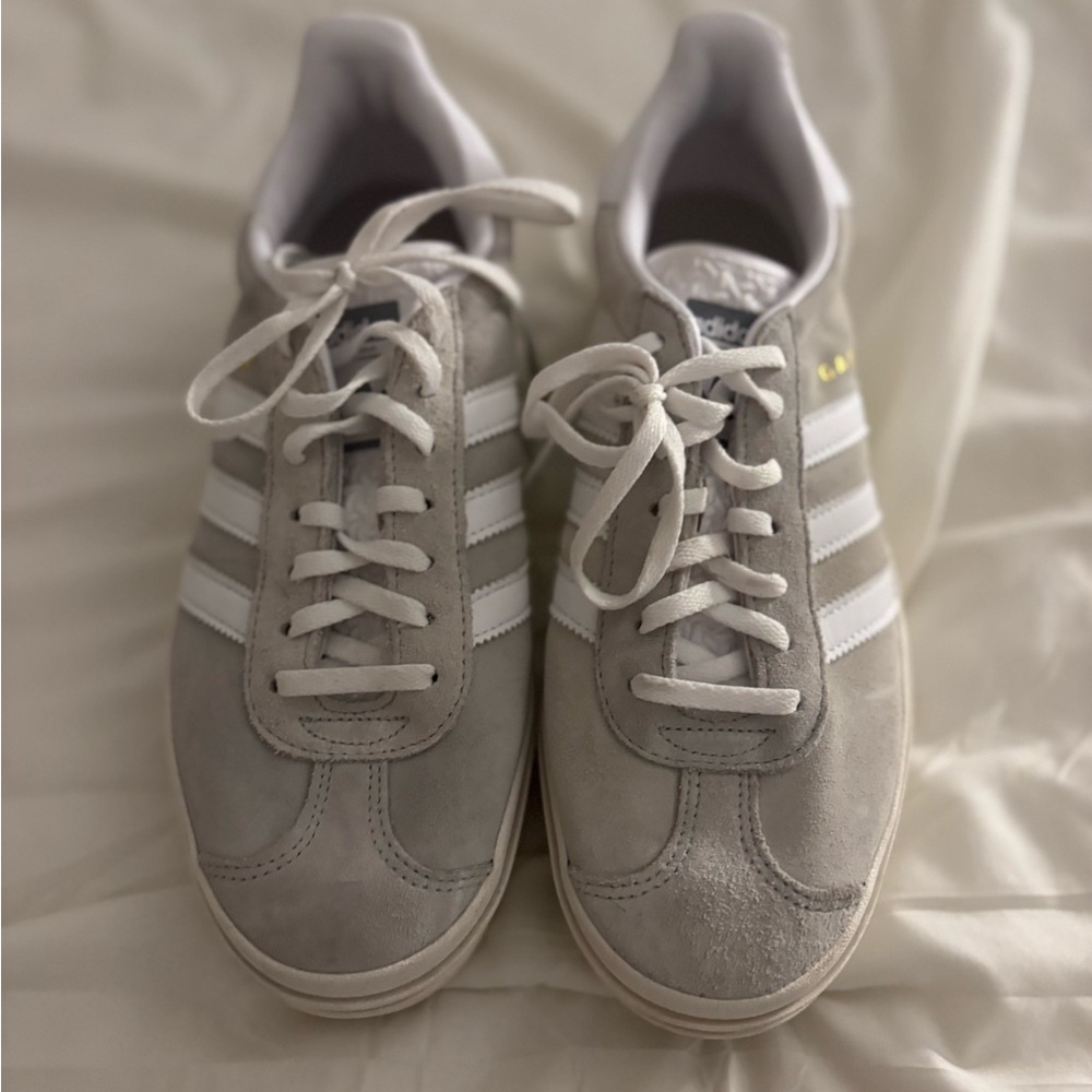 Adidas Suede Gray and White Gazelle worn few times